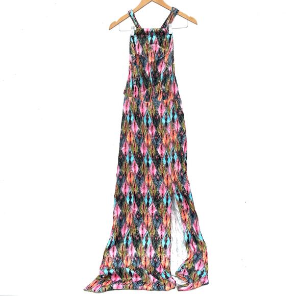 Rotate Birger Christensen Maxi Dress Colorful Bright Medium Halter Vacation - Picture 3 of 11